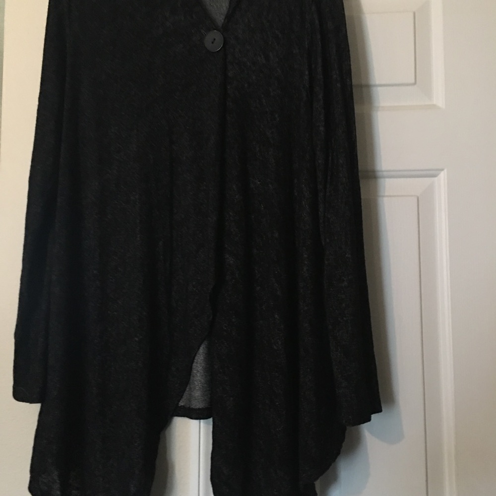 Lightweight knit black jacket